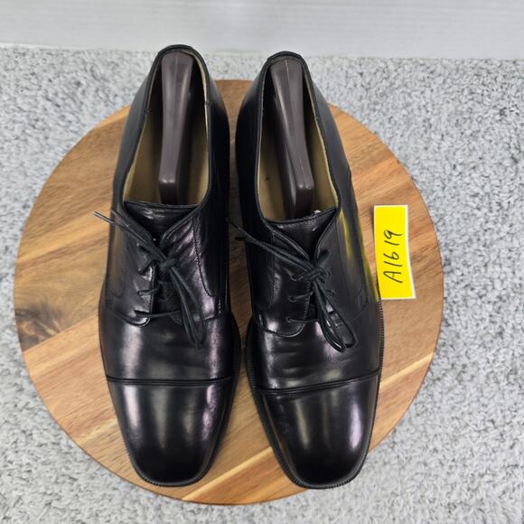 Principe Mens 10.5 Black Leather Business Office Cap Toe Oxford Derby Dress Shoe main image 9